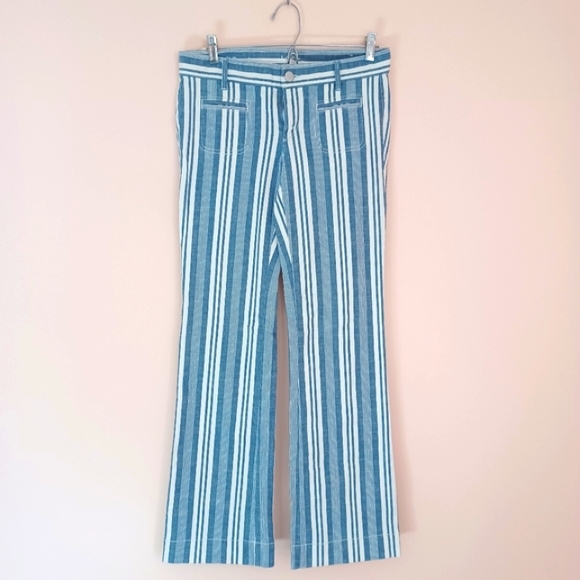 LOFT Pants - LOFT Striped Denim Flare Pant Size 2